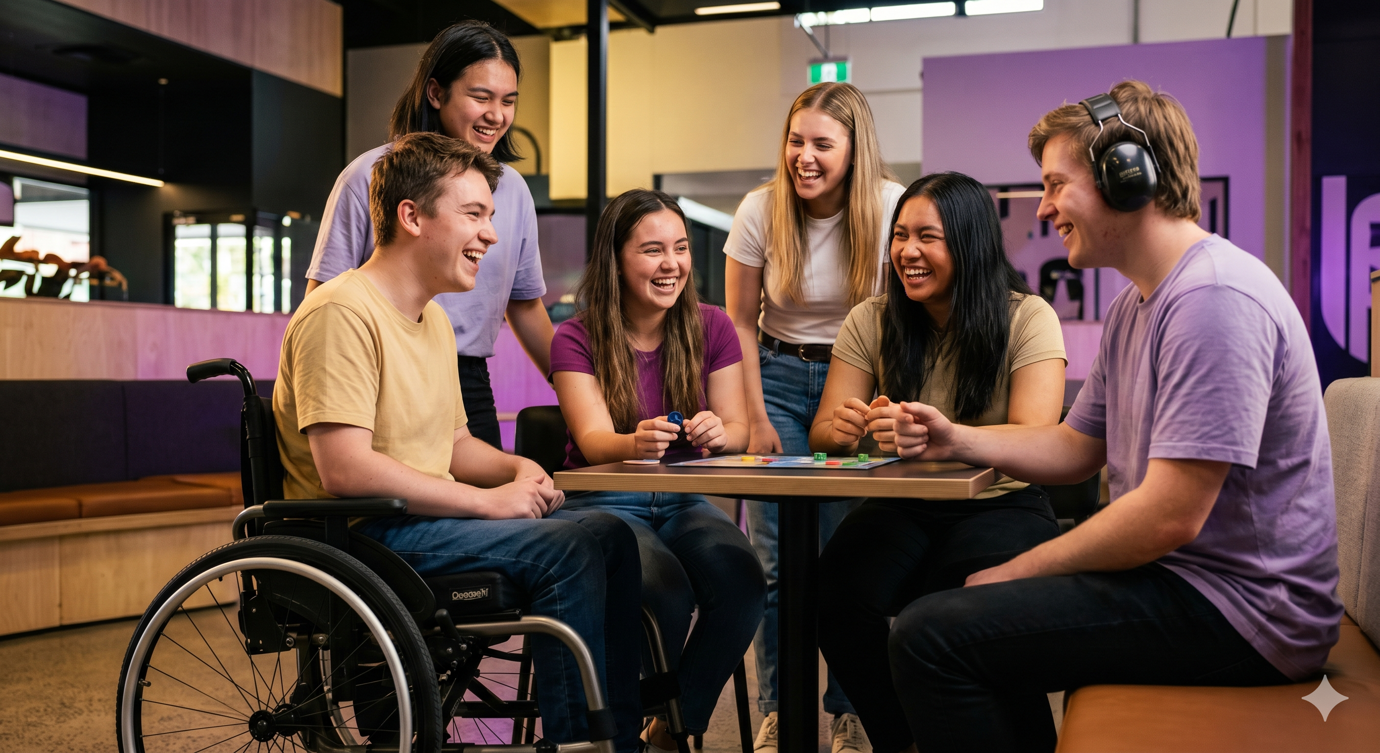 Young people socialising in the Elevate Youth Program